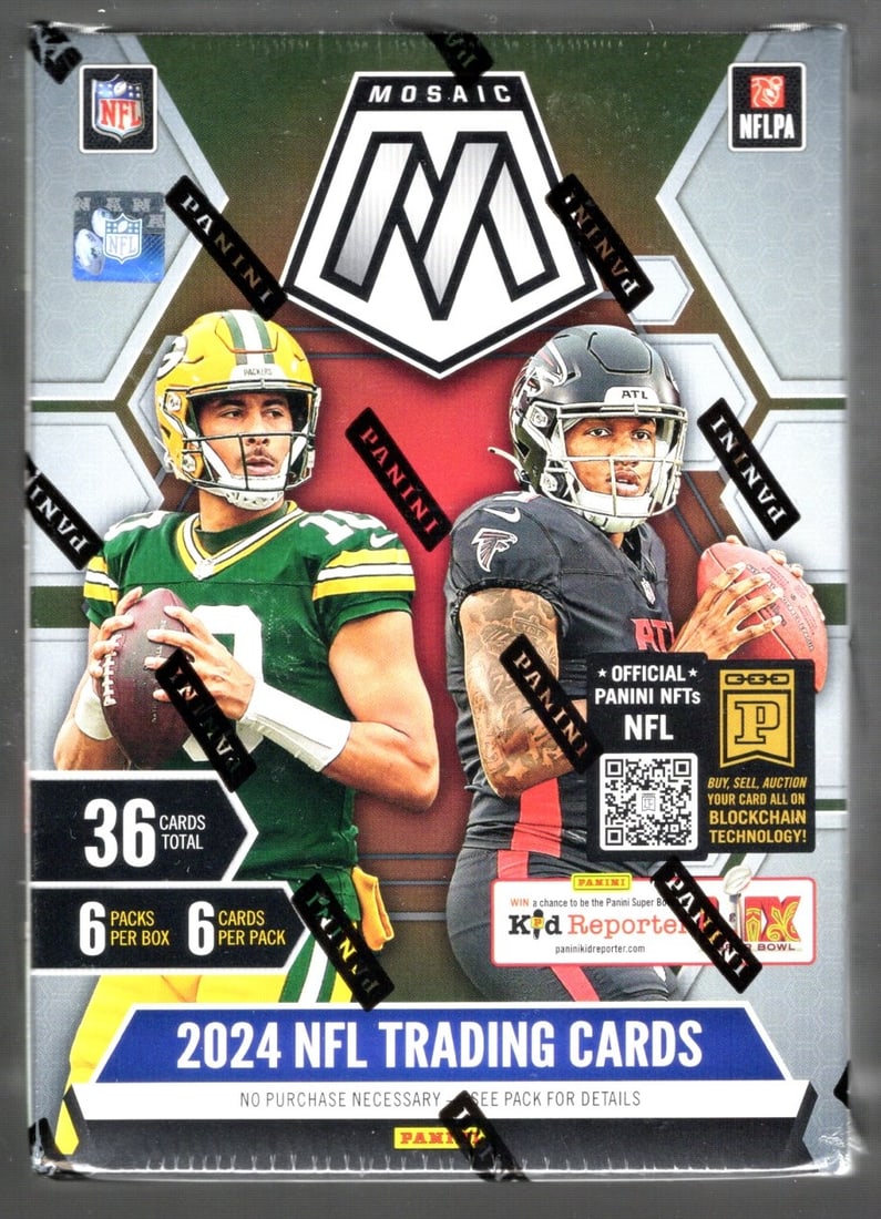 2024-25 Panini Mosaic Football Blaster Box - Jayden Daniesl, Fluorescent Orange Prizms: 2024-25 Panini Mosaic Football Blaster Box - Jayden Daniesl, Fluorescent Orange Prizms