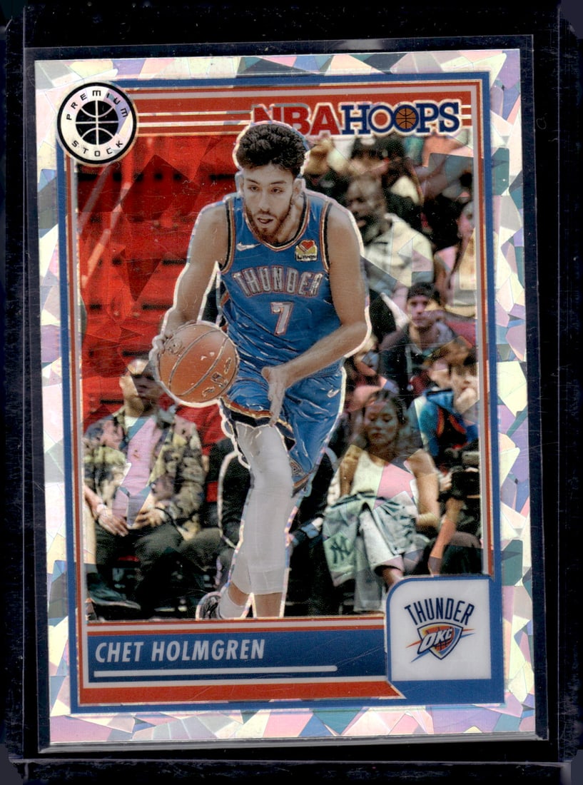 Chet Holmgren Cracked Ice RC 2023-24 Panini Premium Stock #38: Chet Holmgren Cracked Ice RC 2023-24 Panini Premium Stock #38