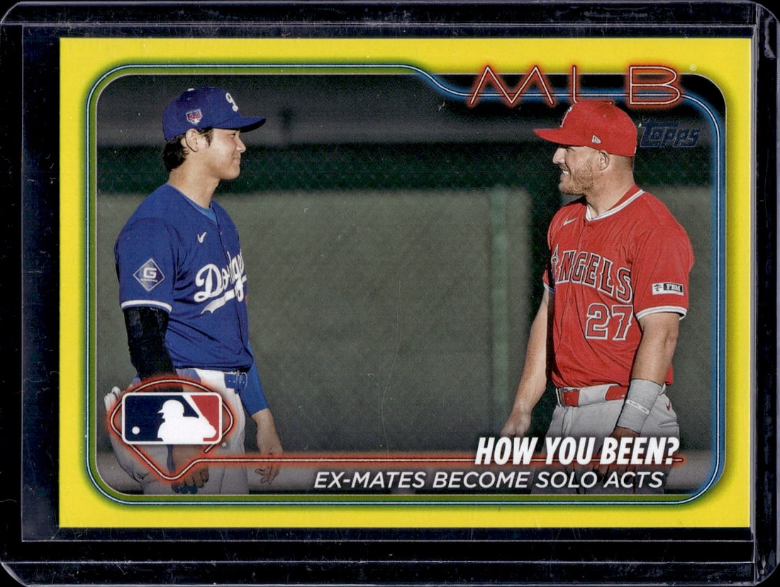 Shohei Ohtani/Mike Trout Yellow Border 2024 Topps Update #US76 (1 of 2)