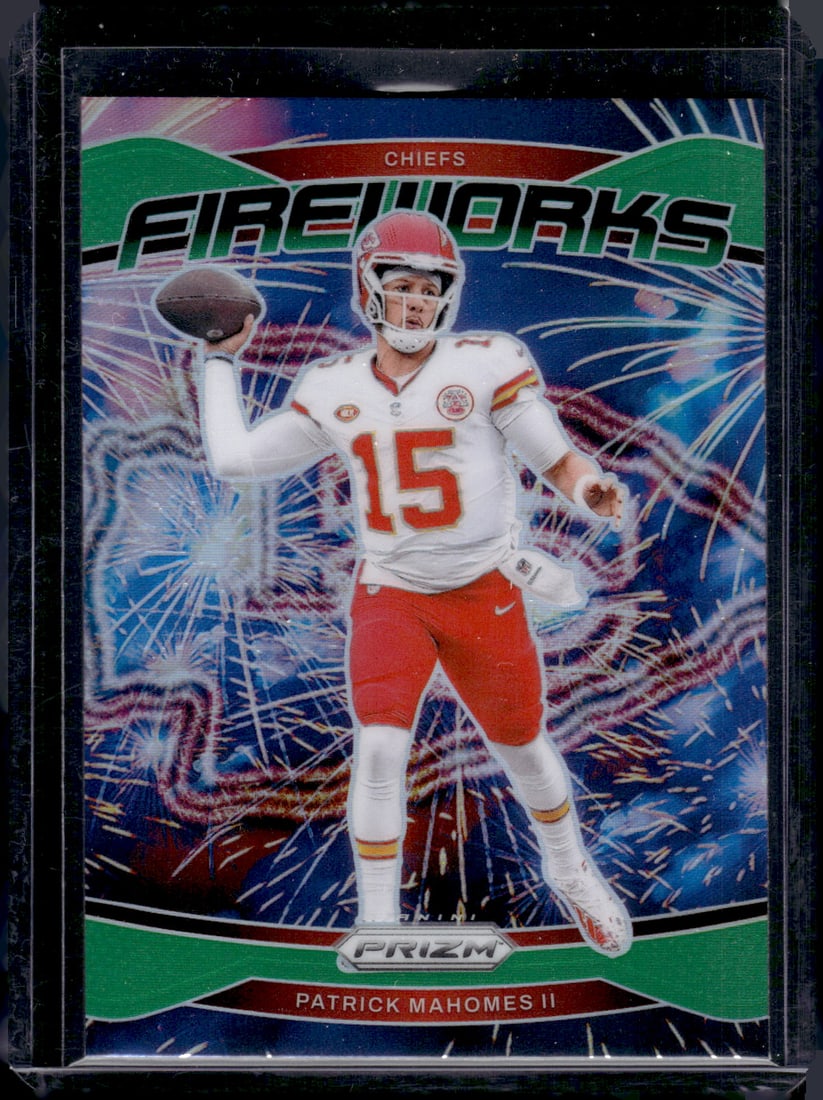 Patrick Mahomes Fireworks Green Prizm 2024 Panini Prizm #1 (1 of 2)