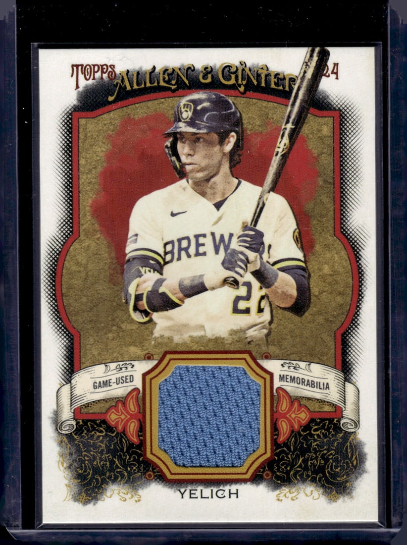 Christian Yelich Game Used Patch 2024 Topps Allen & Ginter #AGR-CY (1 of 2)
