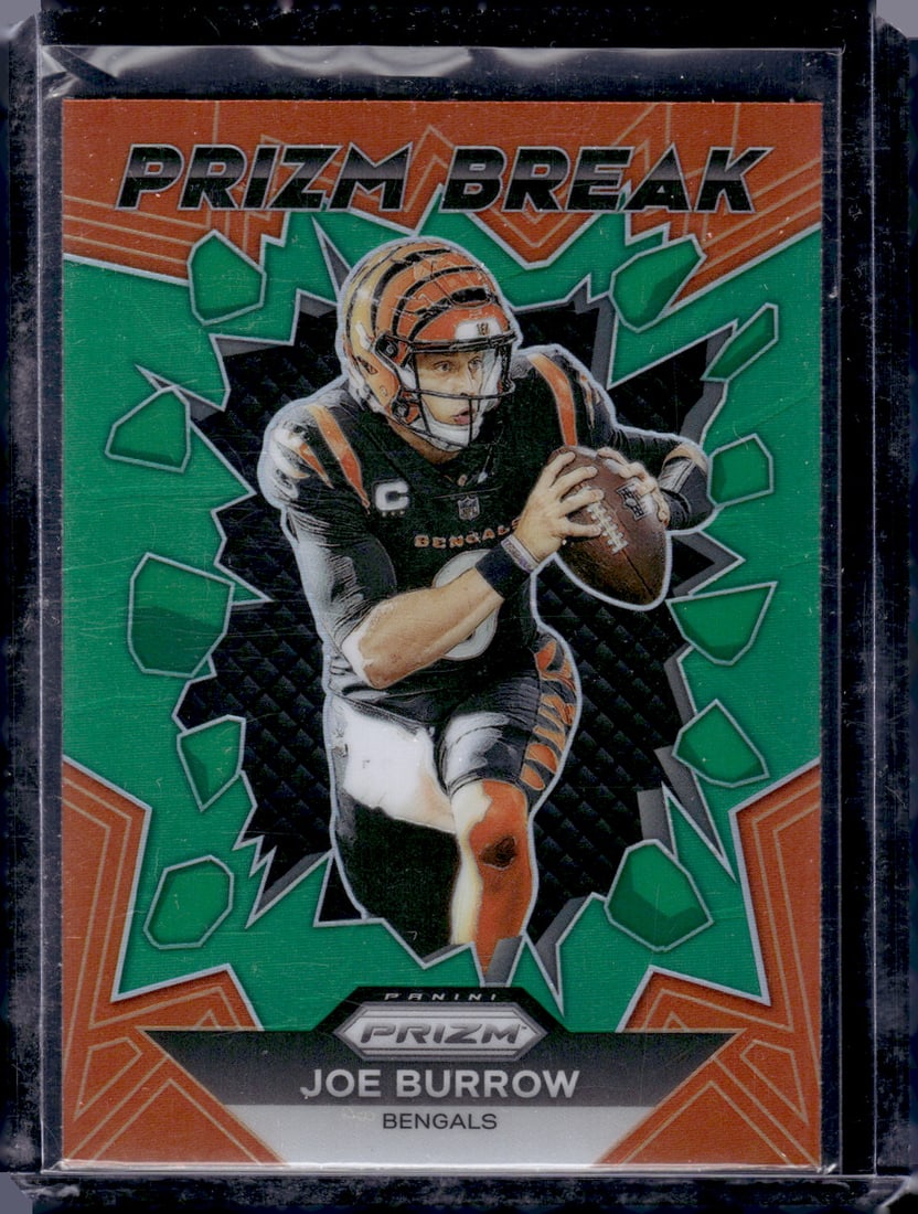 Joe Burrow Prizm Break Green Prizm 2023 Panini Prizm #PB-1: Joe Burrow Prizm Break Green Prizm 2023 Panini Prizm #PB-1
