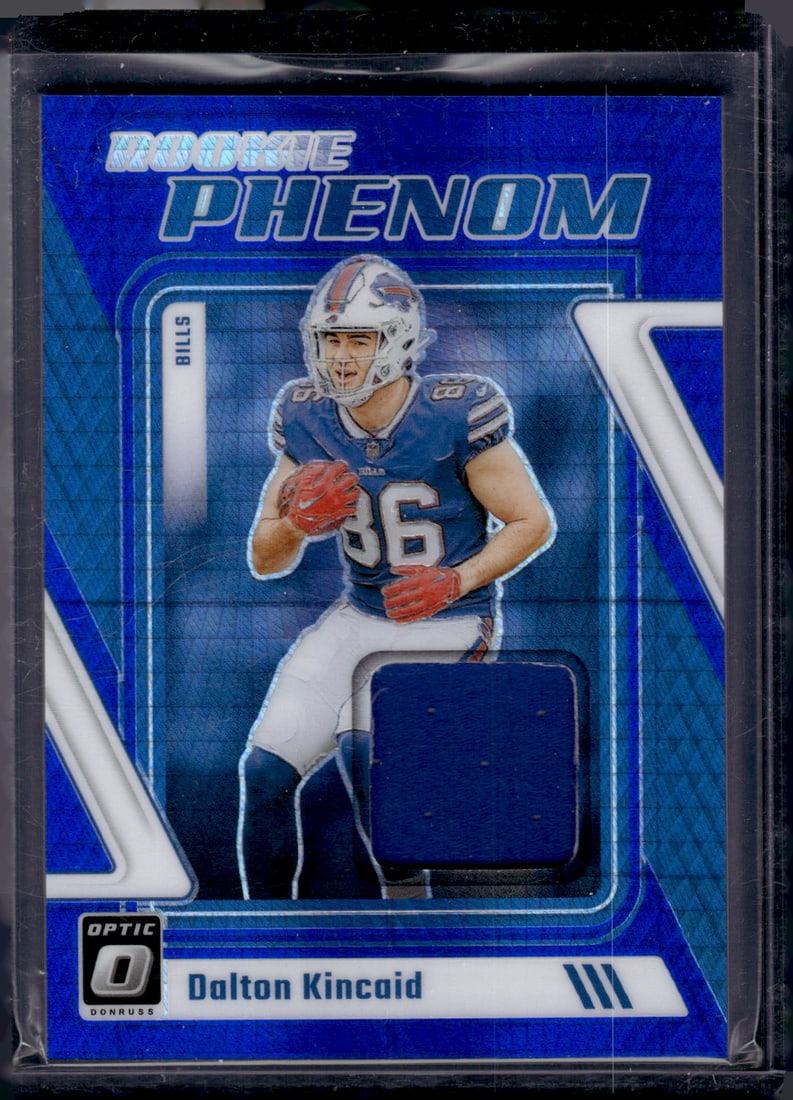 Dalton Kincaid Blue Hyper Prizm RC Patch 2023 Donruss Optic #RP-DK: Dalton Kincaid Blue Hyper Prizm RC Patch 2023 Donruss Optic #RP-DK