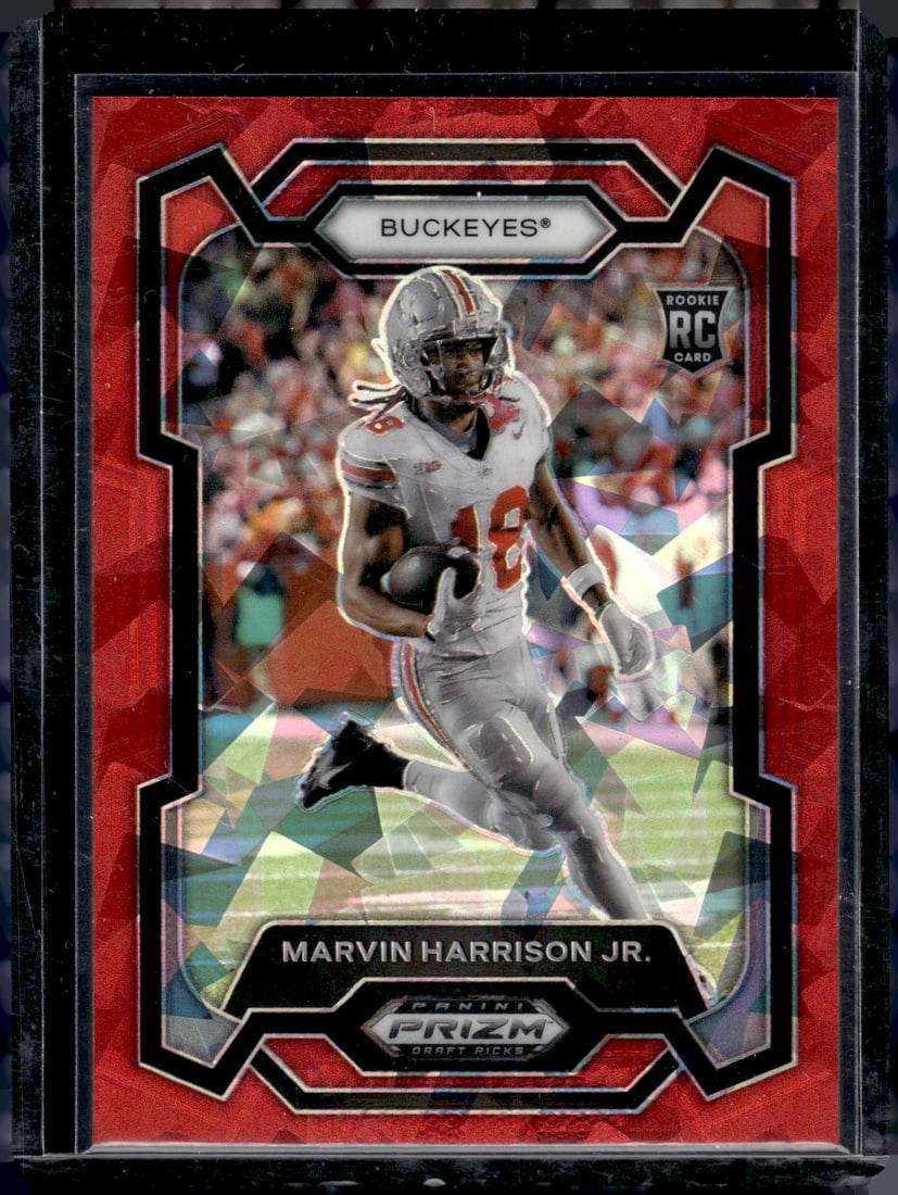 Marvin Harrison Jr. Red Cracked Ice RC 2024 Panini Prizm Draft Picks #104 (1 of 2)