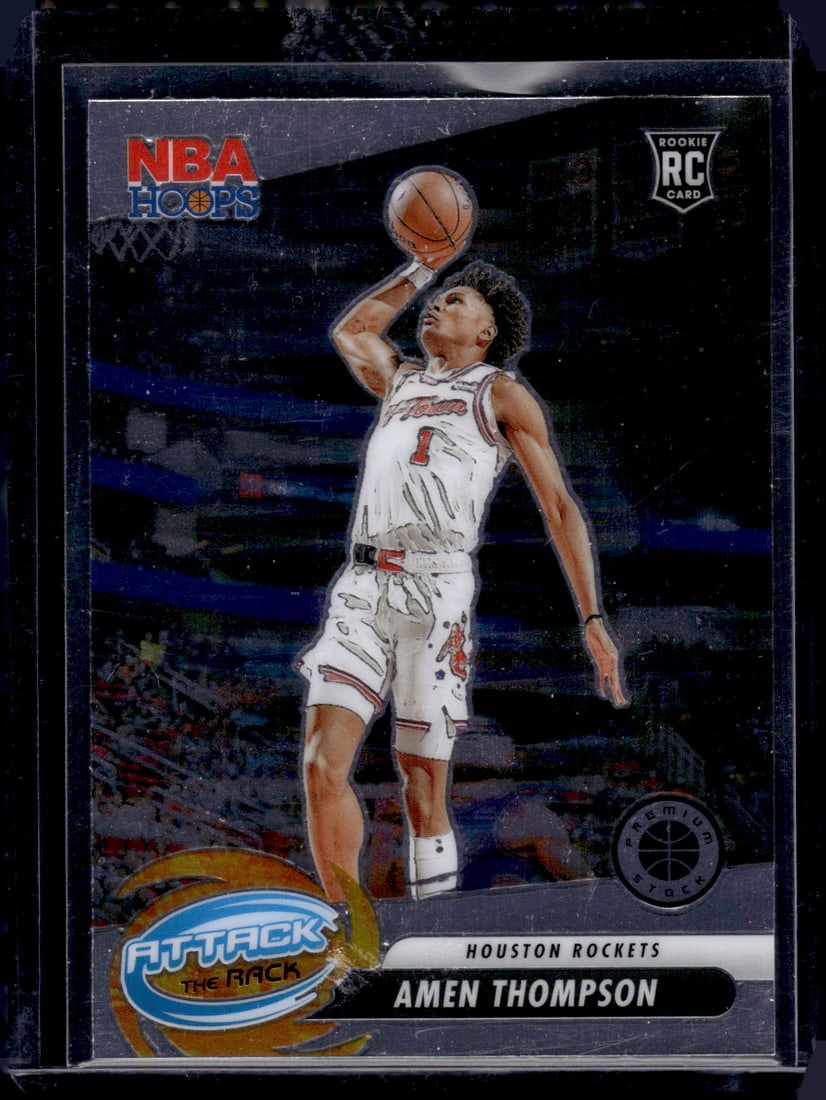 Amen Thompson Attack the Rack RC 2023-24 Panini Premium Stock #9: Amen Thompson Attack the Rack RC 2023-24 Panini Premium Stock #9
