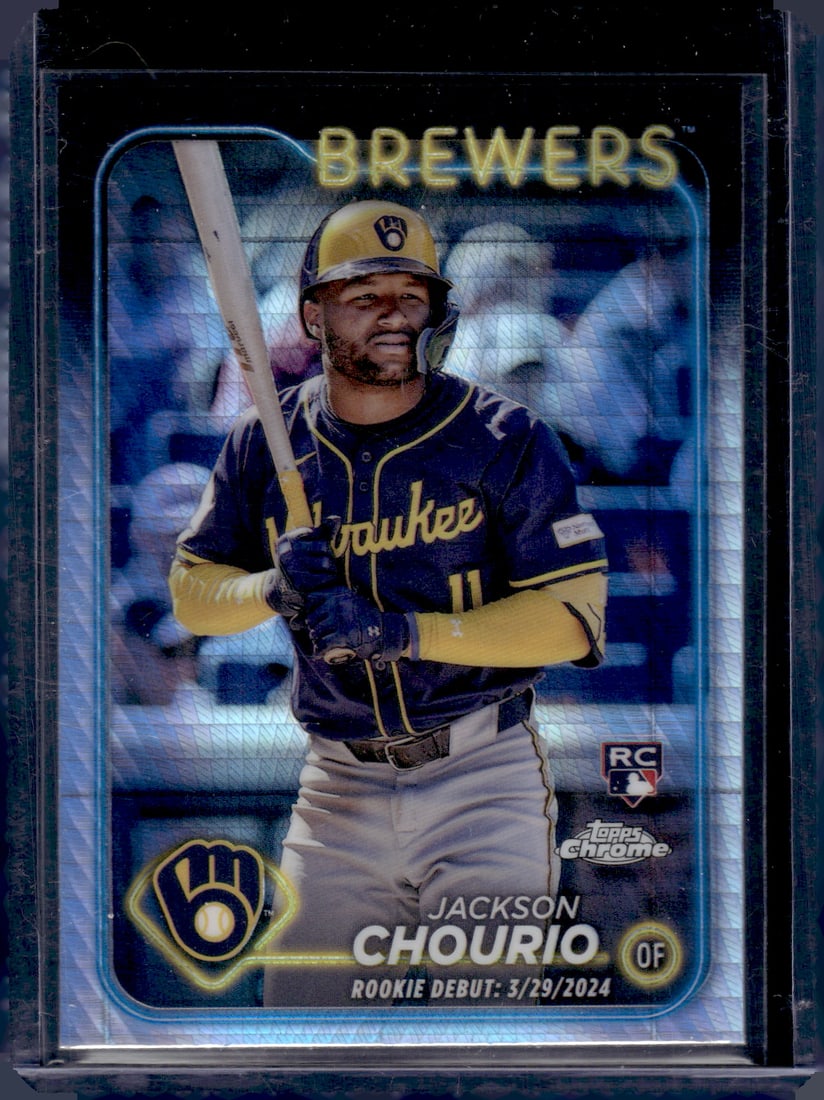 Jackson Chourio Prism Refractor RC 2024 Topps Chrome Update #USC30 (1 of 2)