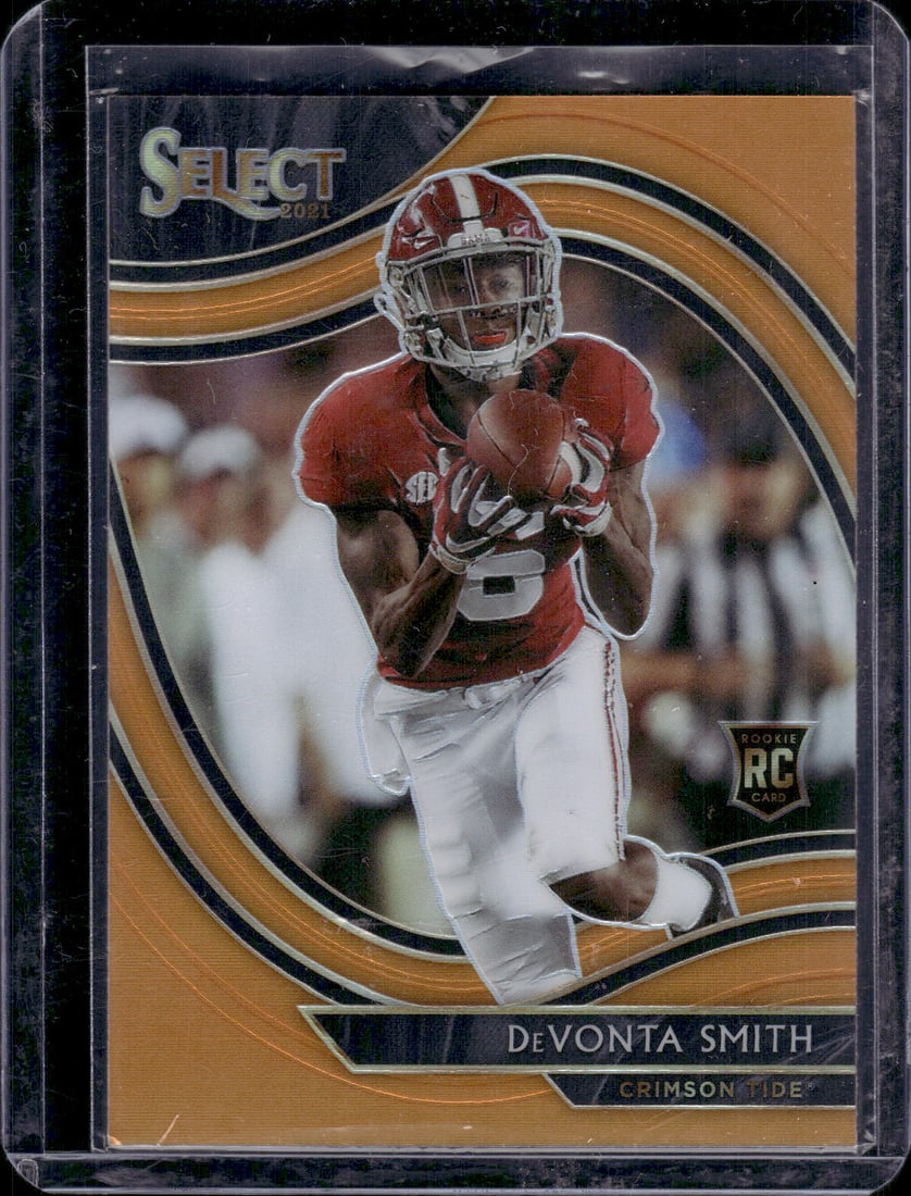 DeVonta Smith Orange Prizm RC 2021 Panini Chronicles Select Draft Picks #263 (1 of 2)