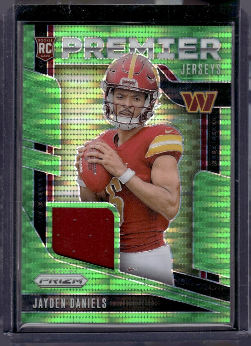 Jayden Daniels Neon Green Pulsar Prizm RC Patch 2024 Panini Prizm #PJ-JDS (1 of 2)