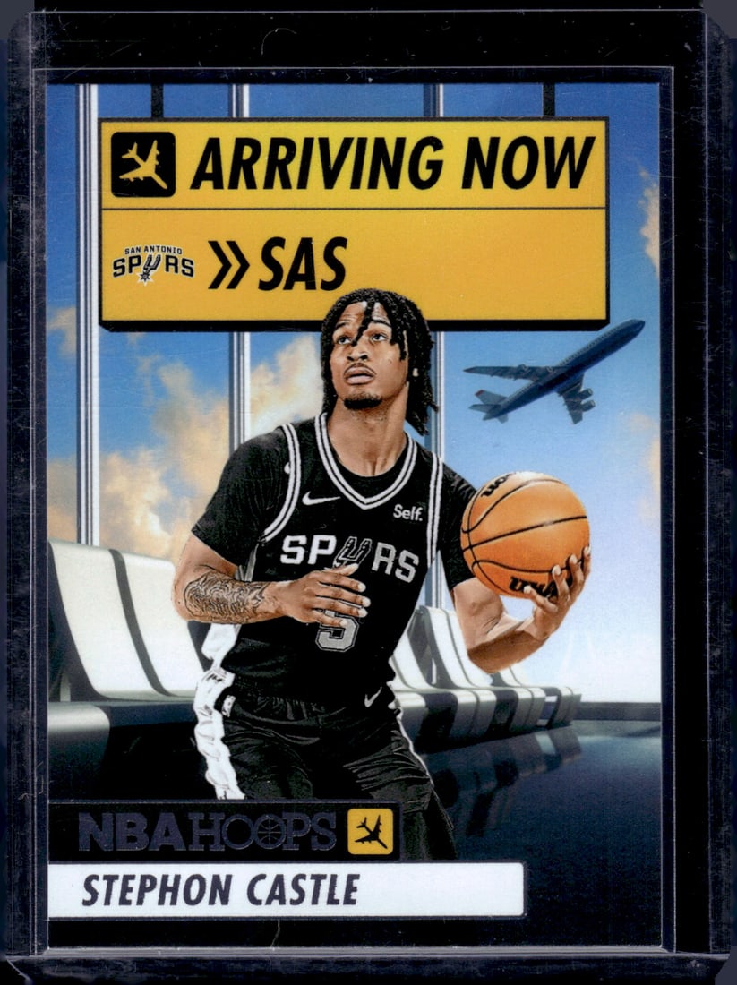 Stephon Castle Arriving Now RC 2024-25 Panini NBA Hoops #8: Stephon Castle Arriving Now RC 2024-25 Panini NBA Hoops #8