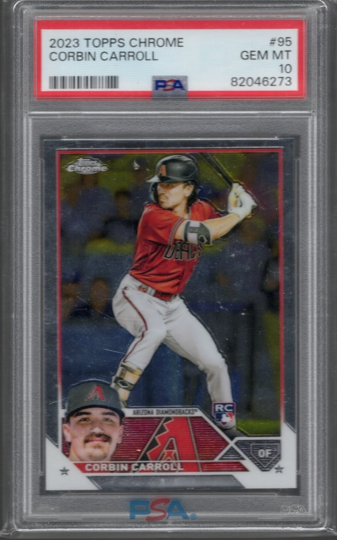 Corbin Carroll RC 2023 Topps Chrome #95 PSA 10 (1 of 2)