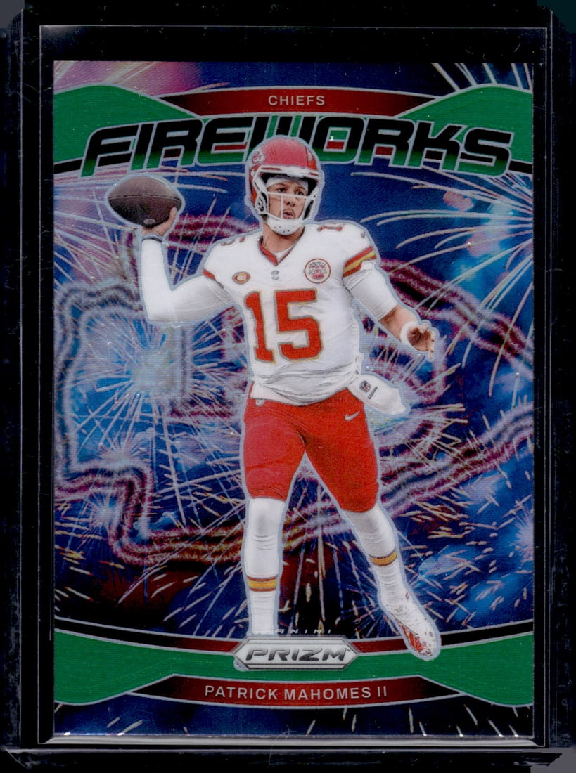 Patrick Mahomes Fireworks Green Prizm 2024 Panini Prizm #1 (1 of 2)