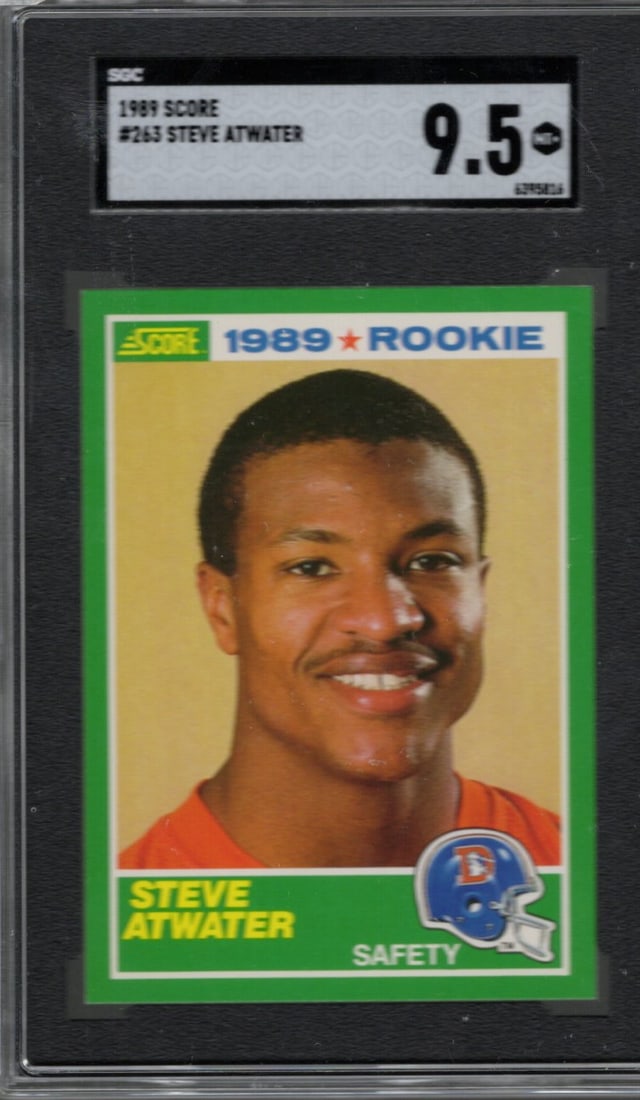 Steve Atwater RC 1989 Score #263 SGC 9.5 (1 of 2)