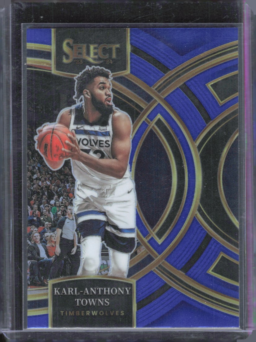 Karl-Anthony Towns Blue Prizm 2023-24 Panini Select #196 (1 of 2)