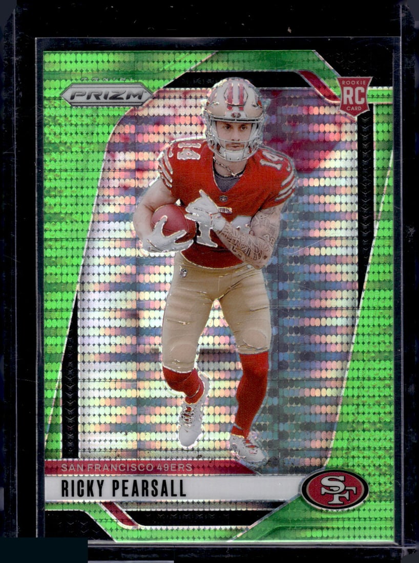 Ricky Pearsall Neon Green Pulsar Prizm RC 2024 Panini Prizm #383: Ricky Pearsall Neon Green Pulsar Prizm RC 2024 Panini Prizm #383