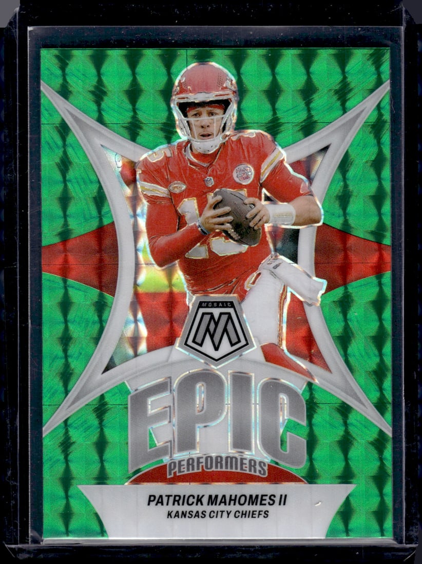 Patrick Mahomes Epic Performers Green Mosaic Prizm 2024 Panini Mosaic #EP-PH (1 of 2)