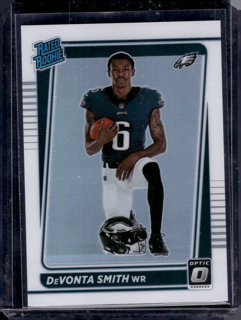 DeVonta Smith Image Variation Holo Prizm RC 2021 Panini Donruss #205 (1 of 2)