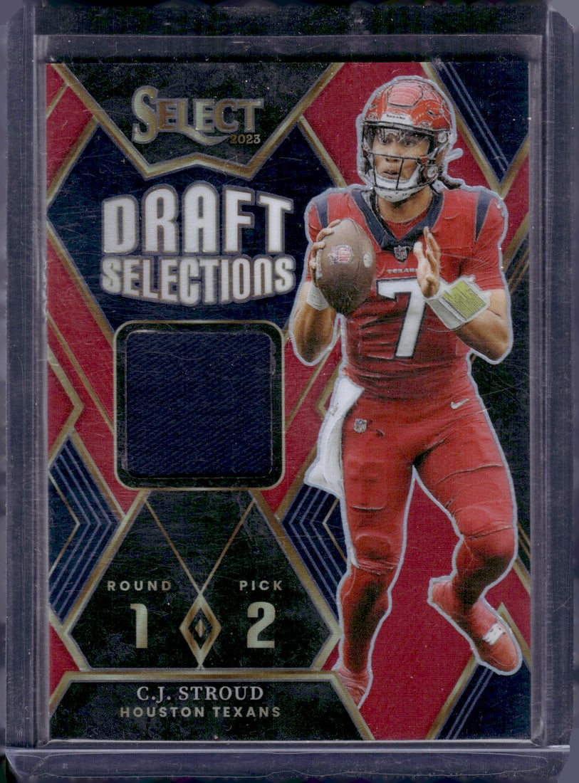 Cj Stroud Red Prizm RC Patch 2023 Panini Select #DAM-CST (1 of 2)