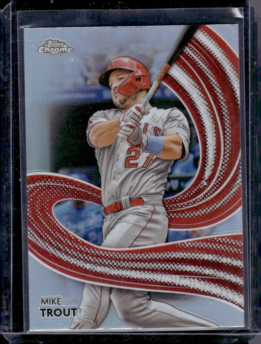Mike Trout Strokes Refractor 2024 Topps Chrome #S-1 (1 of 2)