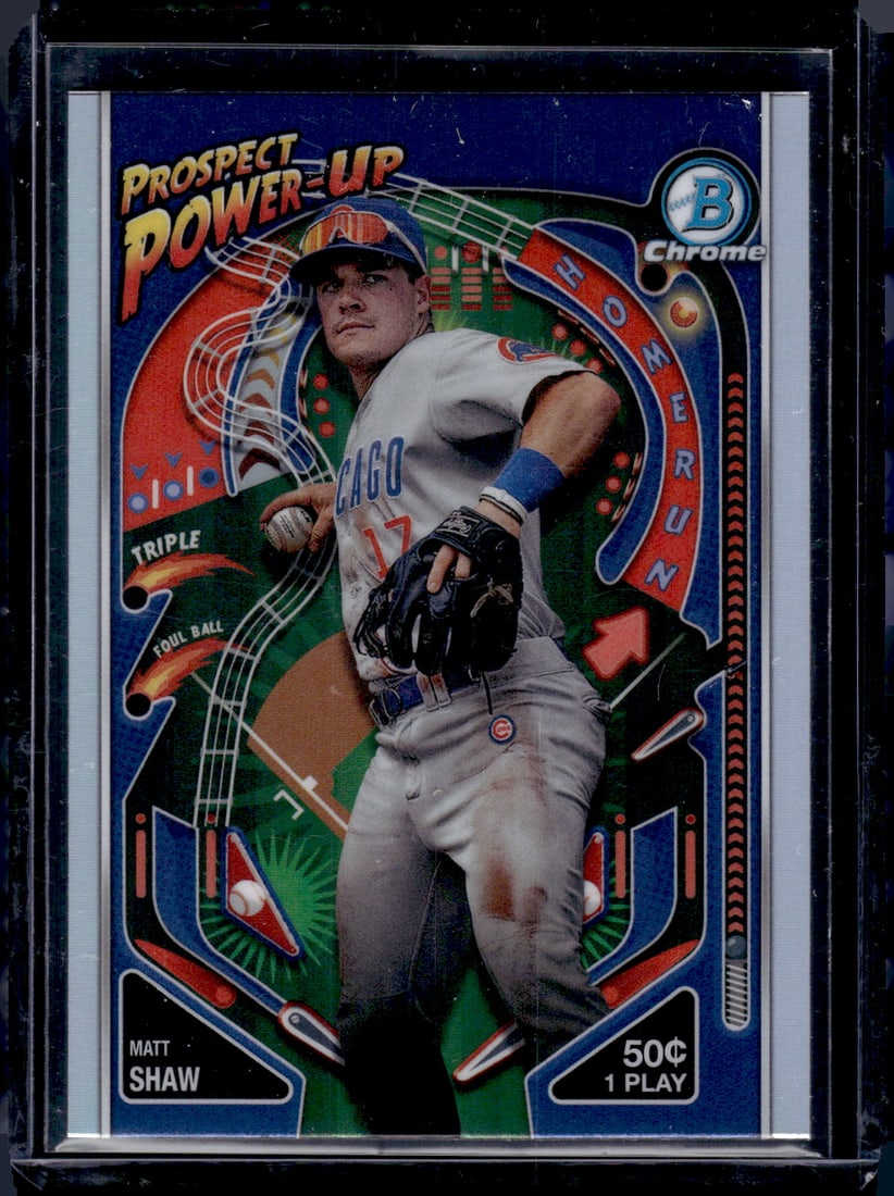 Matt Shaw Prospect Power-Up 2024 Bowman Chrome #PP-16: Matt Shaw Prospect Power-Up 2024 Bowman Chrome #PP-16