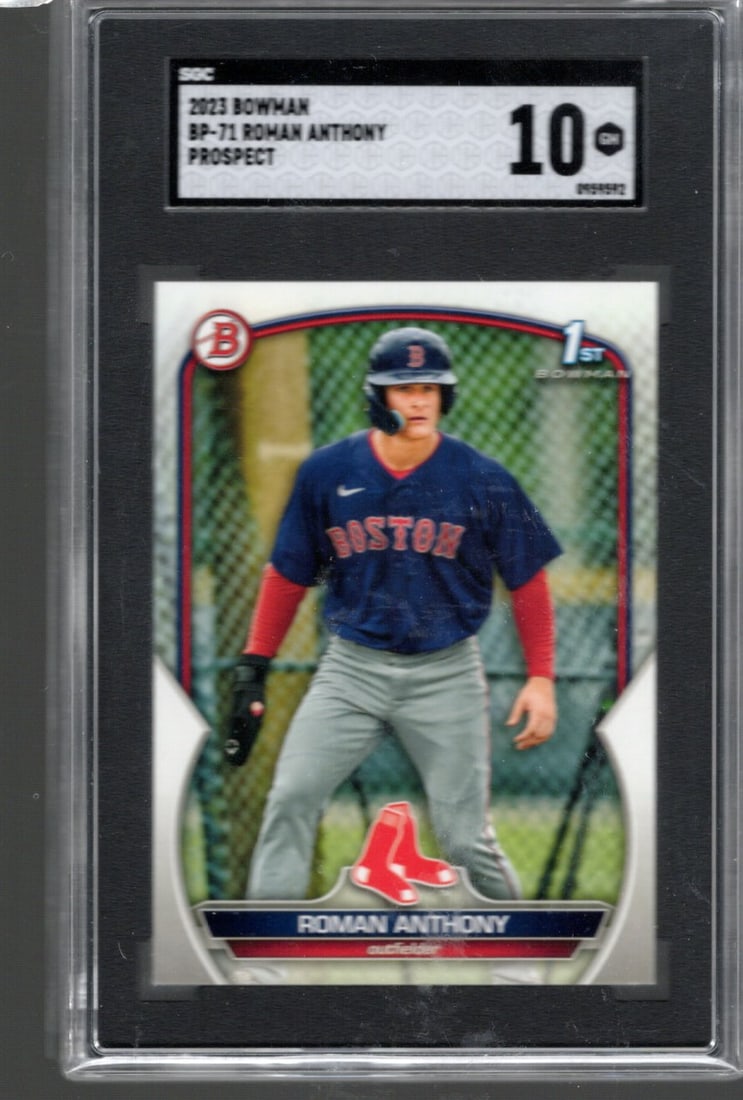 Roman Anthony 1st Bowman 2023 Bowman #BP-71 SGC 10 GEM MINT: Roman Anthony 1st Bowman 2023 Bowman #BP-71 SGC 10 GEM MINT