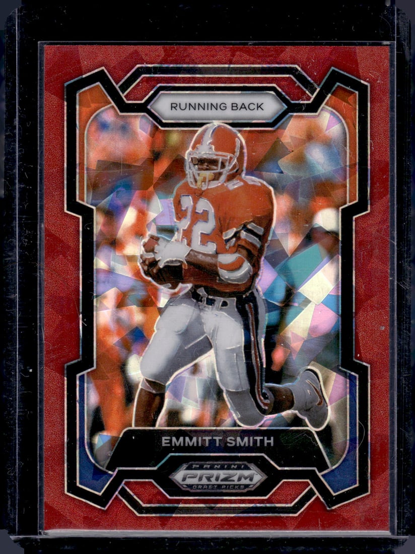 Emmitt Smith Red Cracked Ice 2024 Panini Prizm Draft Picks #34 (1 of 2)