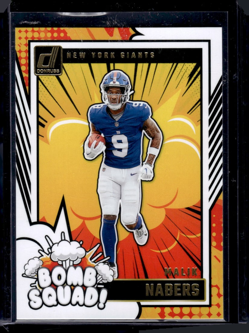 Malik Nabers Bomb Squad RC 2024 Panini Donruss #25: Malik Nabers Bomb Squad RC 2024 Panini Donruss #25