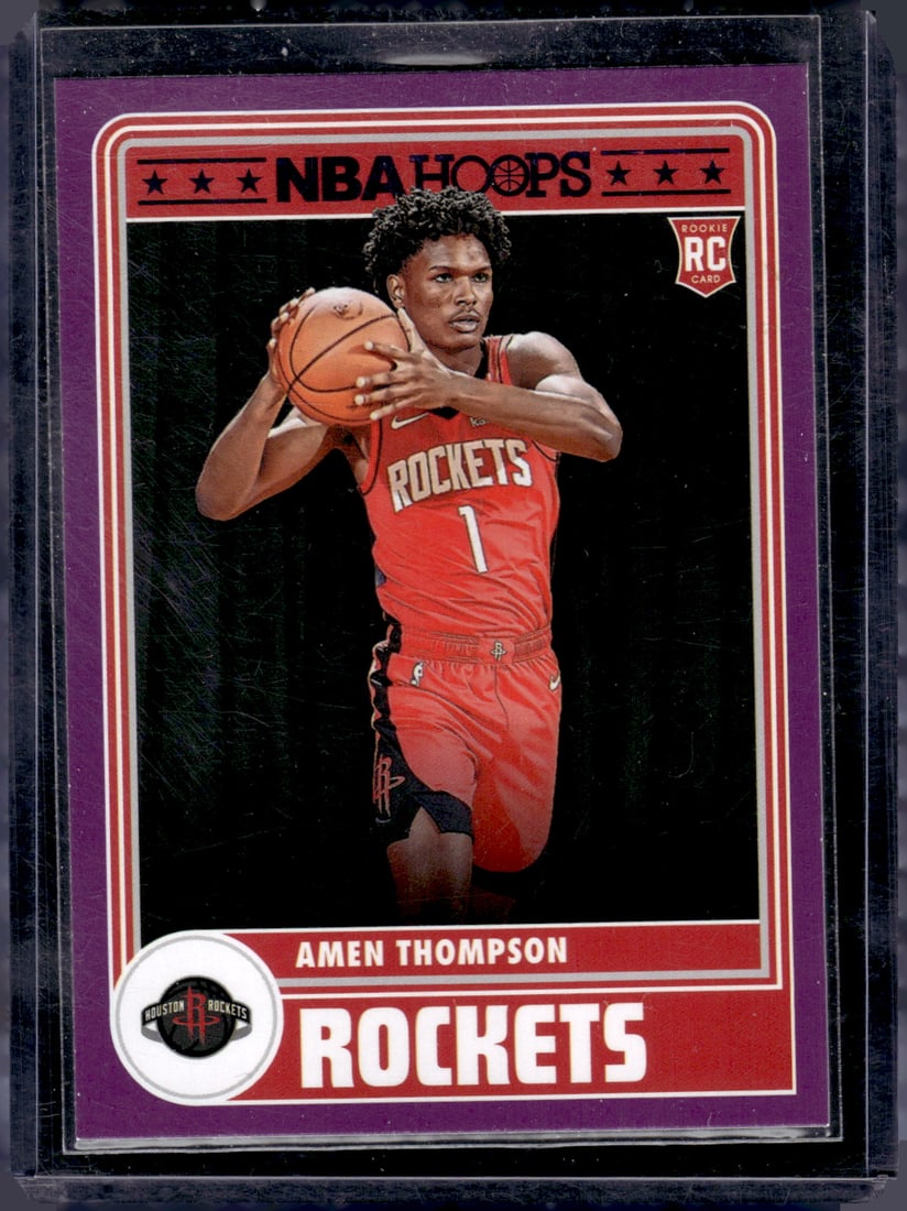 Amen Thompson Purple RC 2023-24 Panini NBA Hoops #300 (1 of 2)