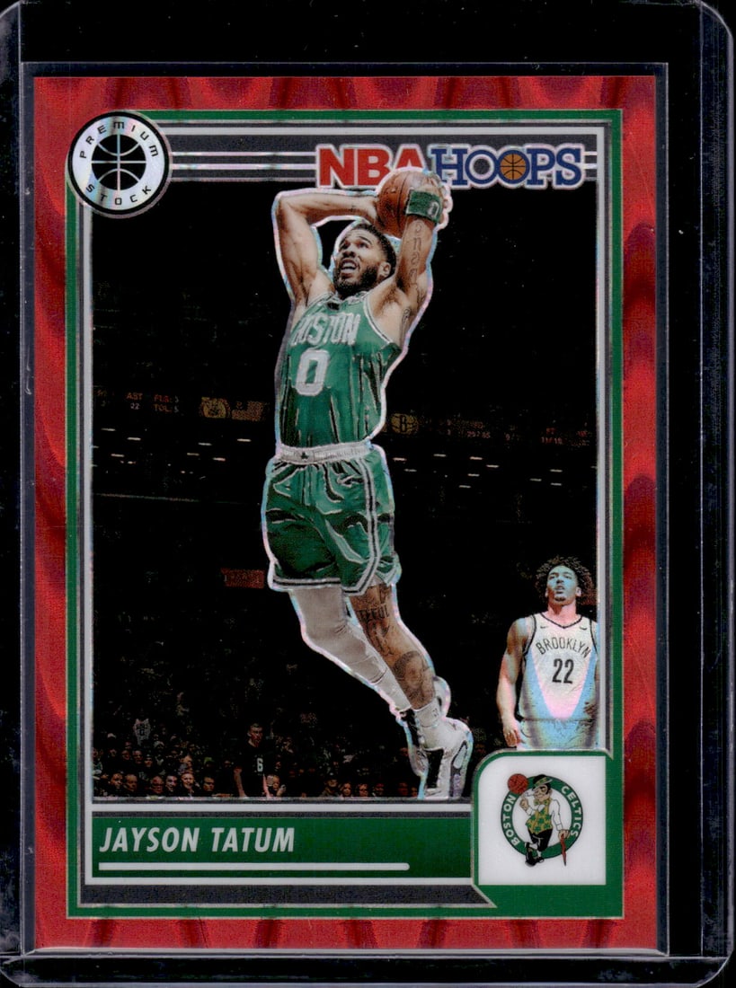 Jayson Tatum Red Seismic Prizm /199 2023-24 Panini Premium Stock #265 (1 of 2)