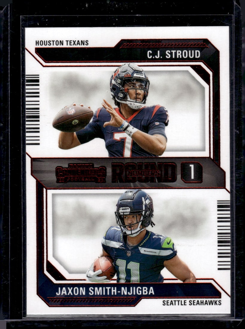 Cj Stroud/Jaxon Smith-Njigba Red RC 2023 Panini Contenders #4: Cj Stroud/Jaxon Smith-Njigba Red RC 2023 Panini Contenders #4