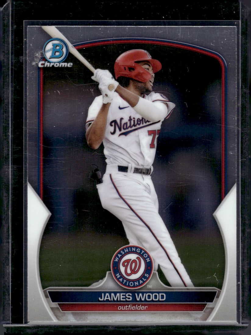 James Wood Chrome Prospects 2023 Bowman Chrome #BCP-129: James Wood Chrome Prospects 2023 Bowman Chrome #BCP-129