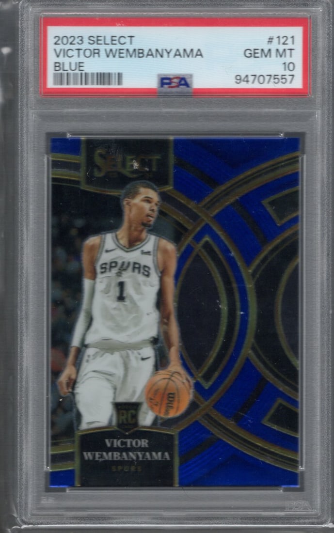 Victor Wembanyama Premier Level RC 2023-24 Panini Select #121 PSA 10 GEM MINT: Victor Wembanyama Premier Level RC 2023-24 Panini Select #121 PSA 10 GEM MINT