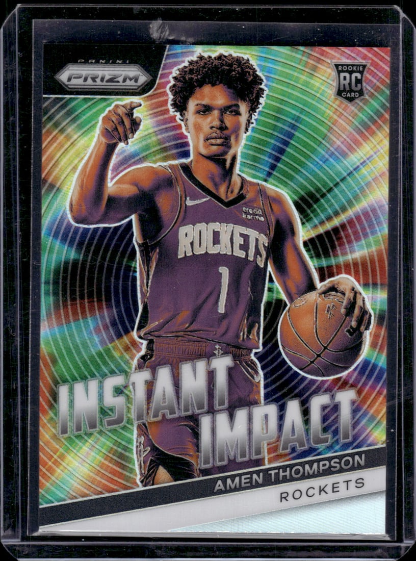 Amen Thompson Instant Impact Silver Prizm RC 2023-24 Panini Prizm #18: Amen Thompson Instant Impact Silver Prizm RC 2023-24 Panini Prizm #18