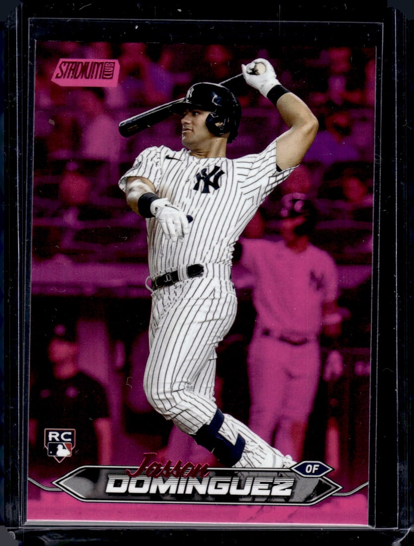Jasson Dominguez Pink Foil RC 2024 Topps Stadium Club #232: Jasson Dominguez Pink Foil RC 2024 Topps Stadium Club #232