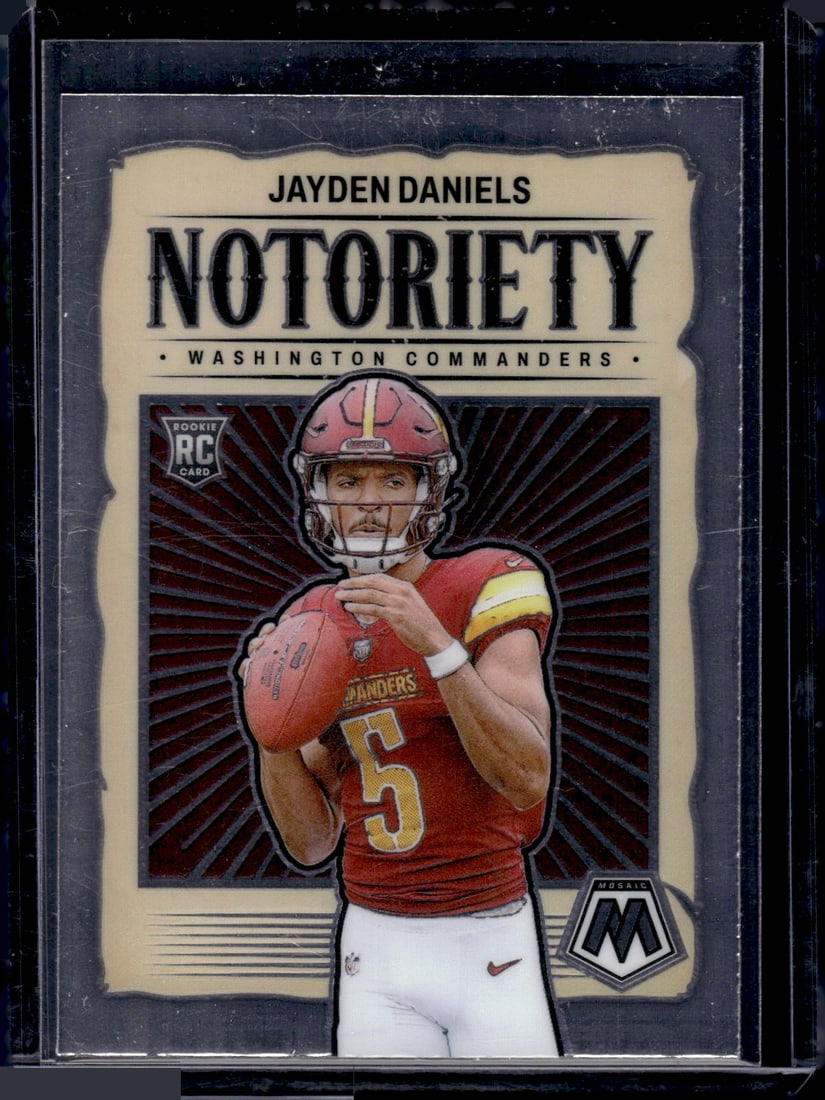 Jayden Daniels Notoriety RC 2024 Panini Mosaic #19: Jayden Daniels Notoriety RC 2024 Panini Mosaic #19