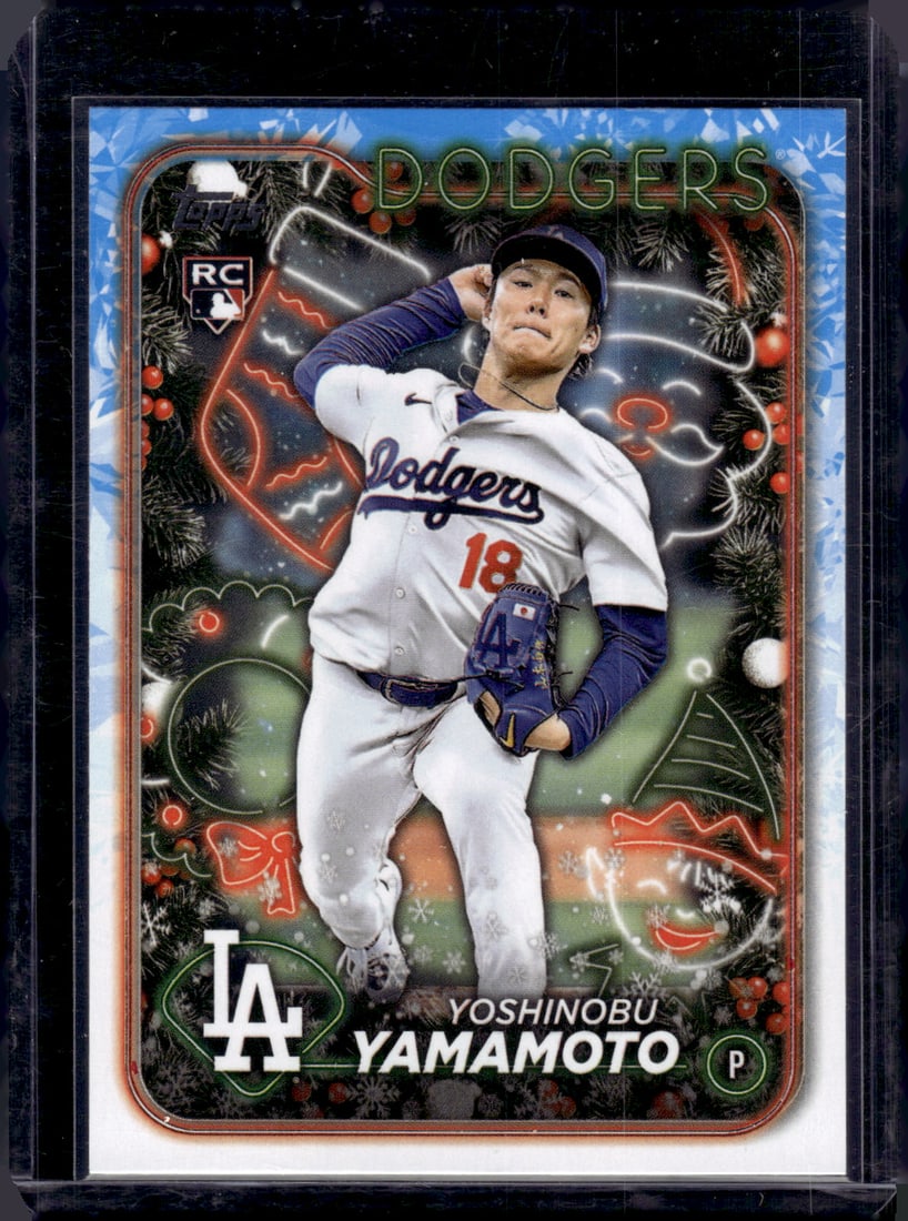 Yoshinobu Yamamoto RC 2024 Topps Holiday #H88: Yoshinobu Yamamoto RC 2024 Topps Holiday #H88