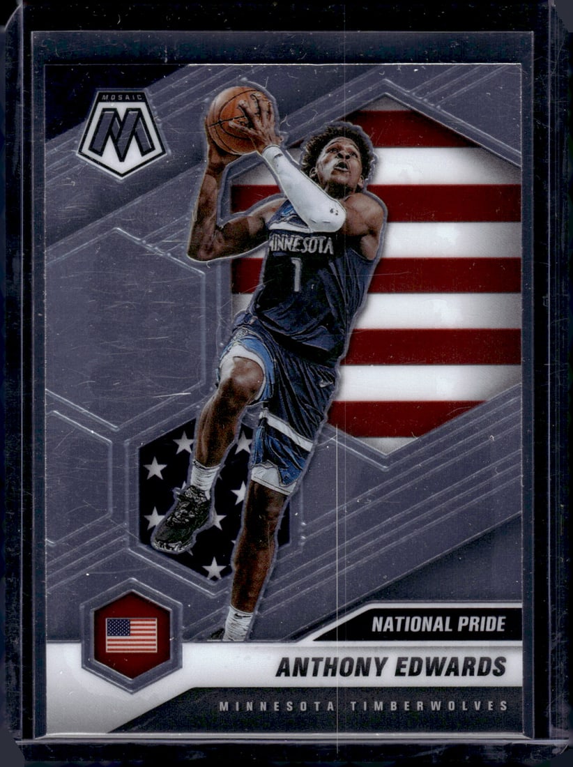 Anthony Edwards National Pride RC 2020-21 Panini Mosaic #252: Anthony Edwards National Pride RC 2020-21 Panini Mosaic #252