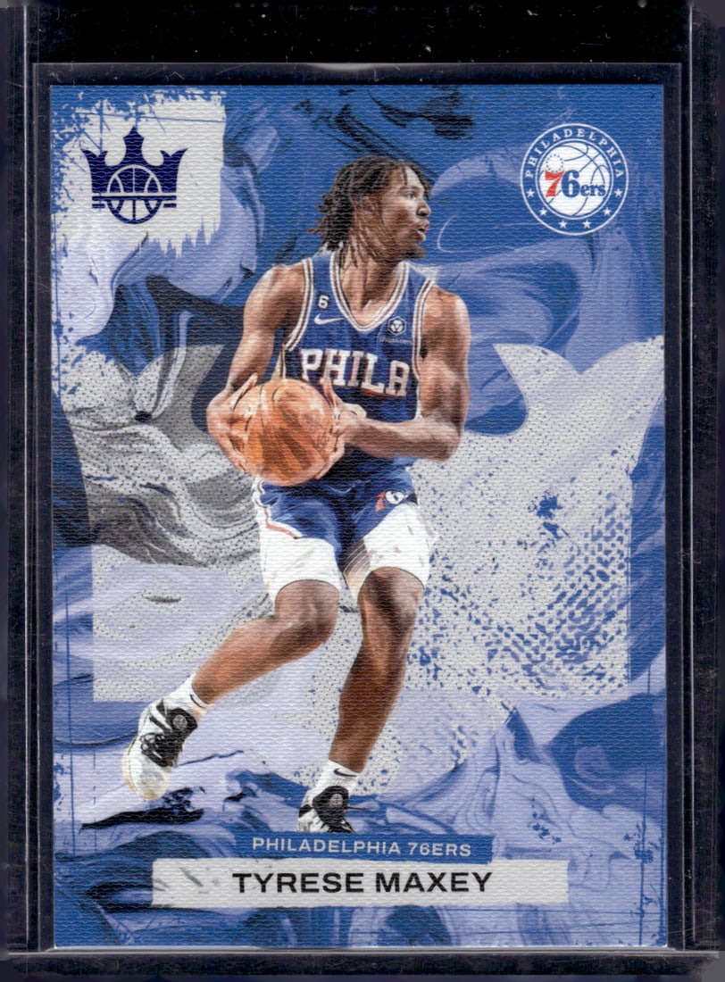 Tyrese Maxey Sapphire /25 2023-24 Panini Court Kings #21: Tyrese Maxey Sapphire /25 2023-24 Panini Court Kings #21