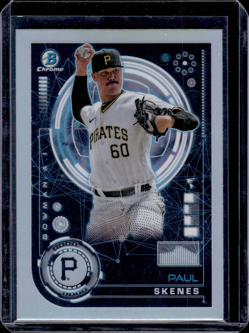 Paul Skenes AI Refractor 2024 Bowman Chrome #BAI-15: Paul Skenes AI Refractor 2024 Bowman Chrome #BAI-15