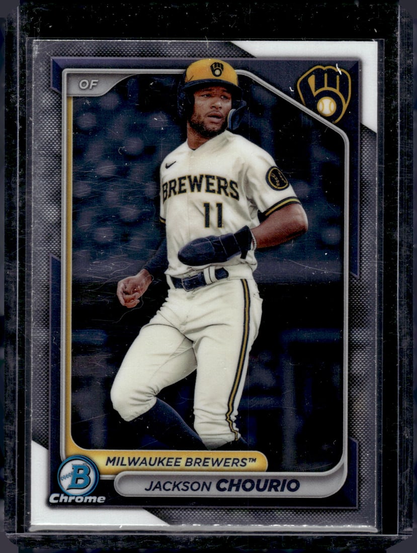 Jackson Chourio Bowman Chrome Prospects 2024 Bowman Chrome #BCP-140: Jackson Chourio Bowman Chrome Prospects 2024 Bowman Chrome #BCP-140
