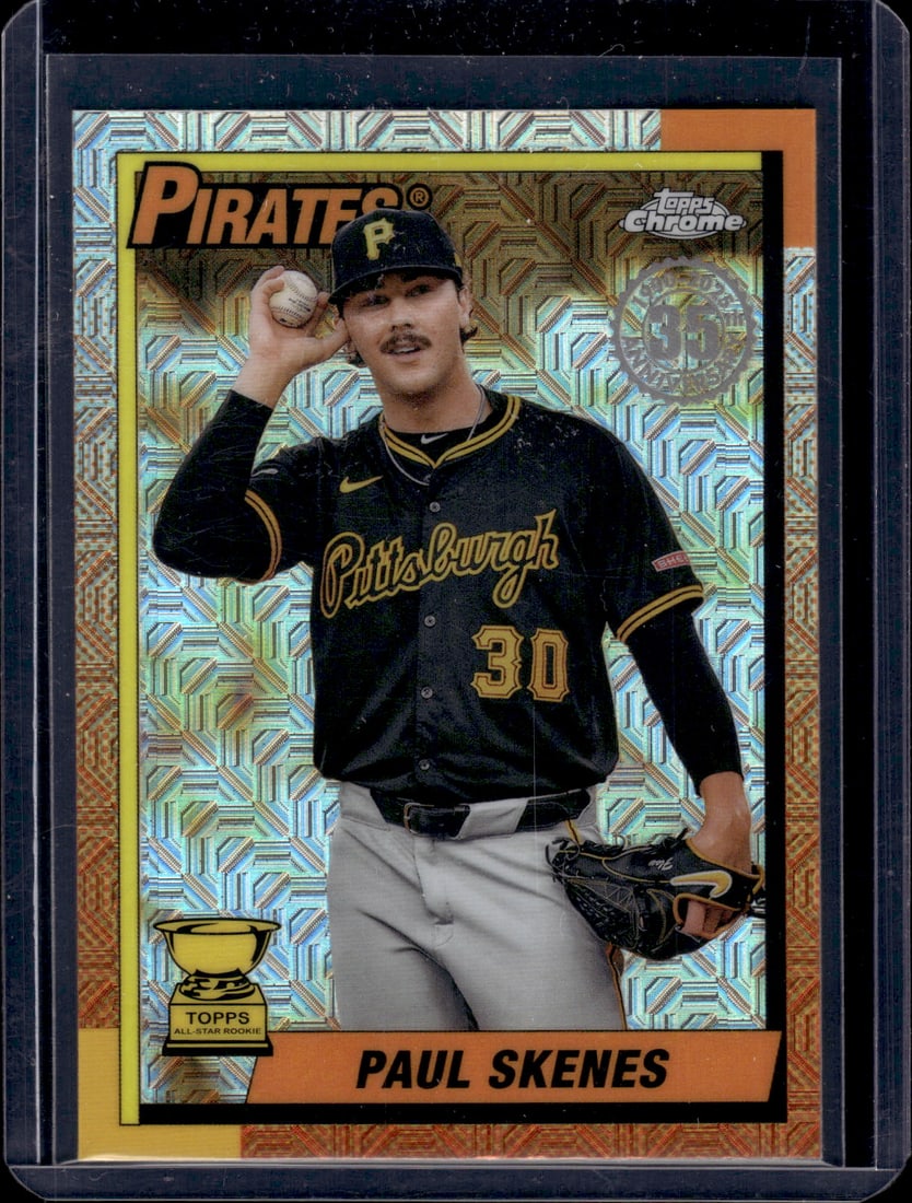 Paul Skenes 35th Anniversary Silver Pack Mojo 2025 Topps Chrome #T90C-32 (1 of 2)