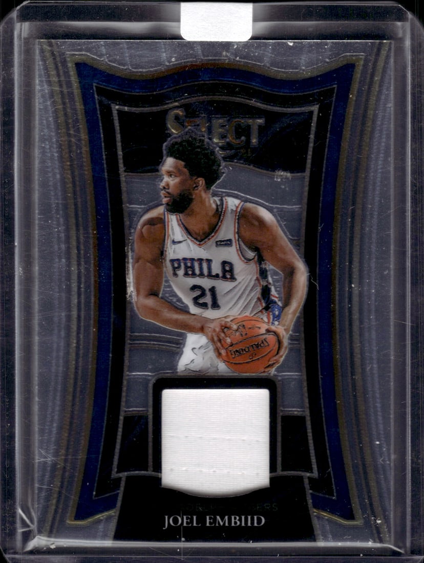 Joel Embiid Game Worn Patch 2020-21 Panini Select #SS-JEM (1 of 2)
