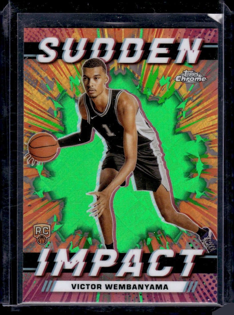 Victor Wembanyama Sudden Impact Green Topps Refractor RC 2023-24 Topps Chrome #SI-1 (1 of 2)