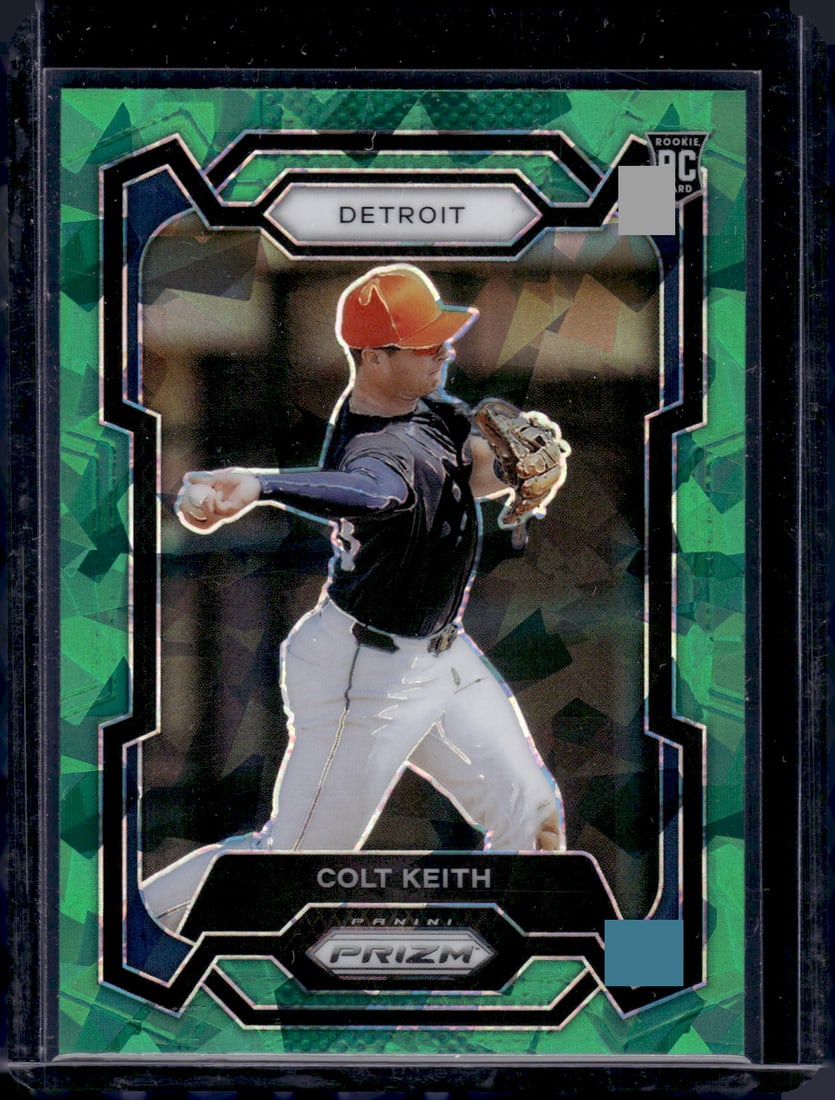 Colt Keith Green Cracked Ice RC 2024 Panini Prizm #25: Colt Keith Green Cracked Ice RC 2024 Panini Prizm #25