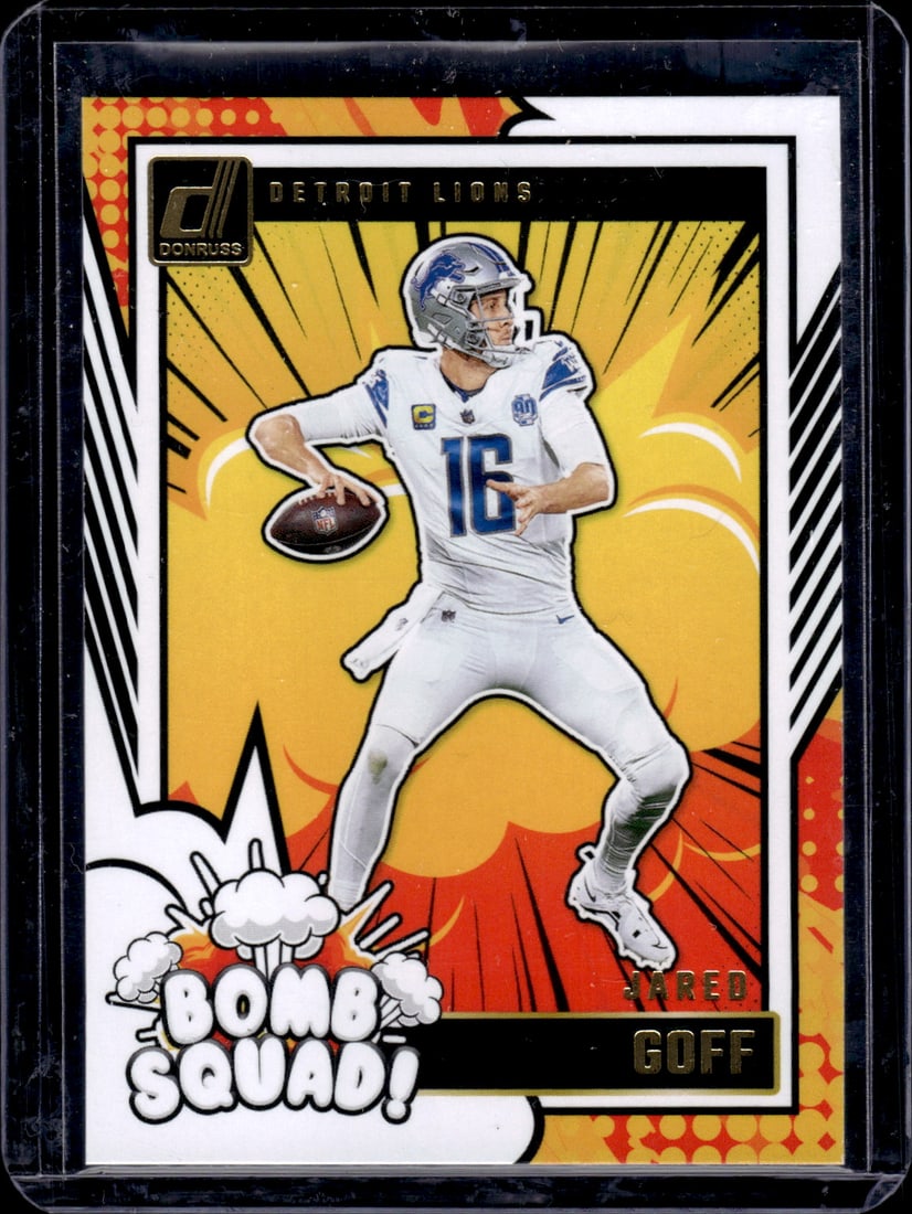 Jared Goff Bomb Squad 2024 Panini Donruss #17: Jared Goff Bomb Squad 2024 Panini Donruss #17