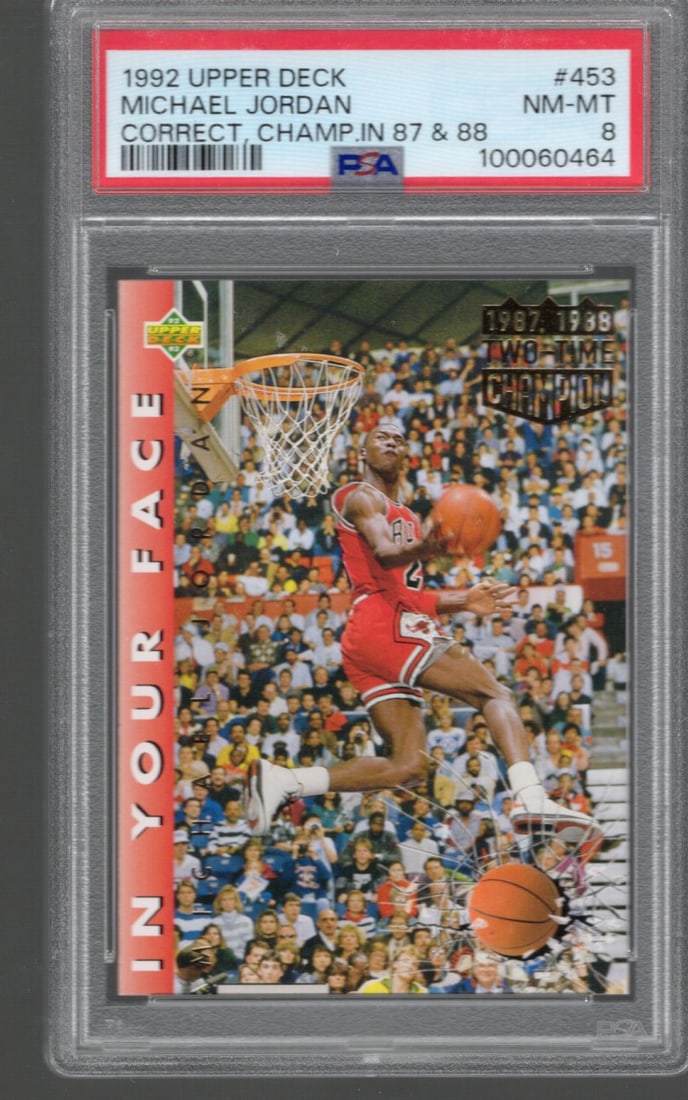 Michael Jordan 1992 Upper Deck #453 PSA 8 (1 of 2)