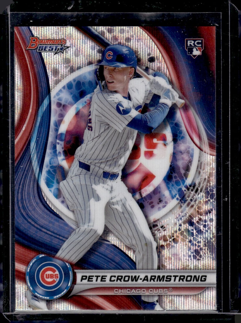 Pete Crow-Armstrong Wave Refractor RC 2024 Bowman's Best #17: Pete Crow-Armstrong Wave Refractor RC 2024 Bowman's Best #17