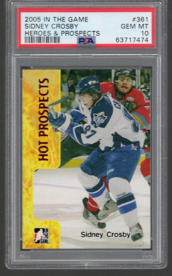 Sidney Crosby Heroes & Prospects 2005 In the Game #361 PSA 10 GEM MINT (1 of 2)