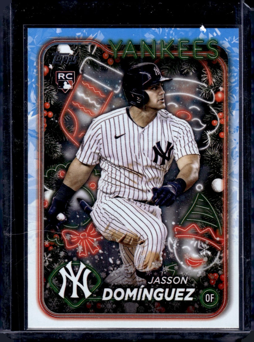 Jasson Dominguez RC 2024 Topps Holiday #H75: Jasson Dominguez RC 2024 Topps Holiday #H75