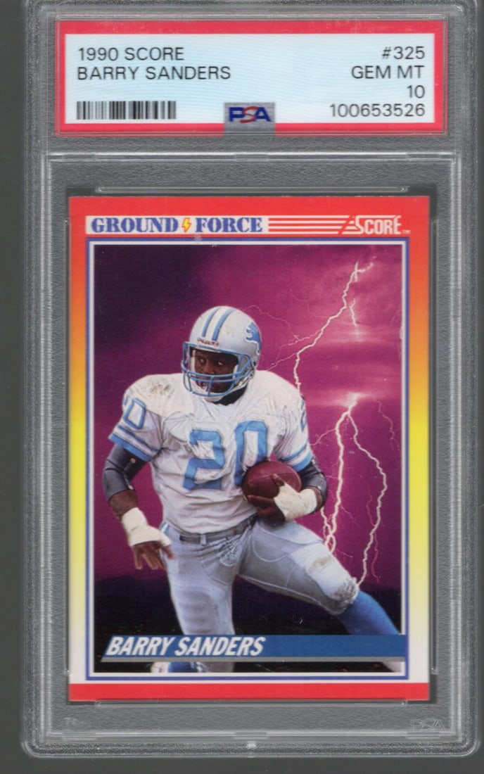 Barry Sanders Ground Force 1990 Score #325 PSA 10 GEM MINT (1 of 2)