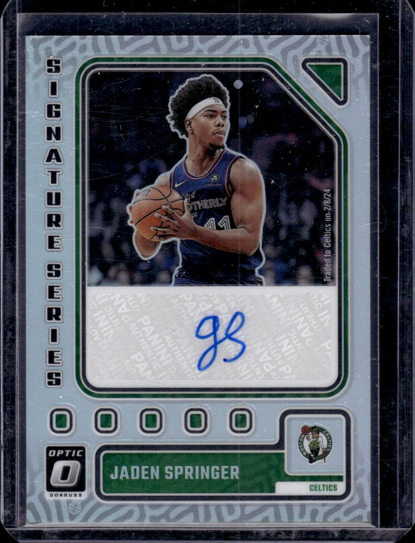 Jaden Springer Holo Prizm Auto 2023-24 Donruss Optic #SS-JSP (1 of 2)